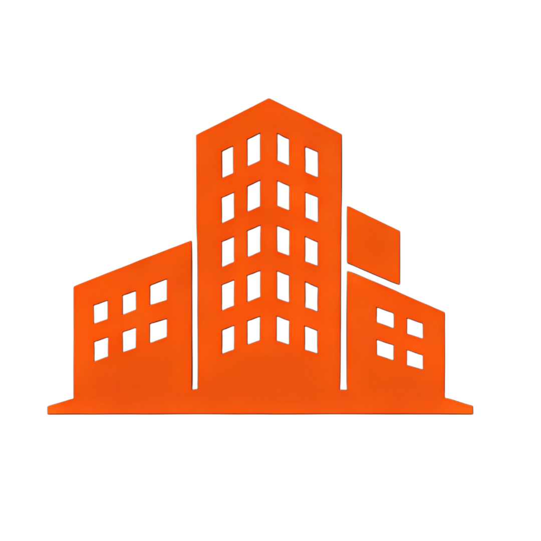 Apartment building icon representing residential and multi-family security services